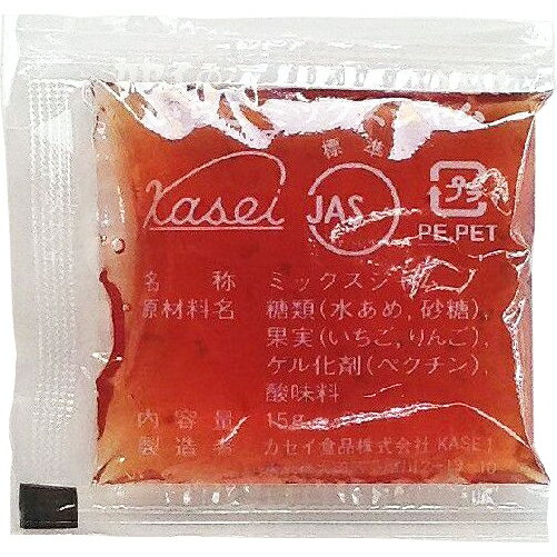 【店内商品2つ購入で使える2％OFFクーポン配布中】カセイ食品いちごミックスジャム　15g×40包　（給食用ジャム・個袋ジャム）【給食　ジャム　マーガリン　パテ】【北海道・沖縄は別途送料必要】のサムネイル