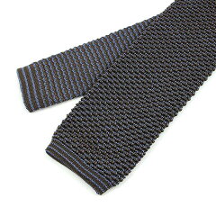 Ascot Silk Knit Tie: Brown / Blue Ascot Silk Knit Tie: Brown / Blue