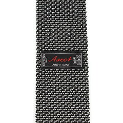 Ascot Silk Knit Tie: Black / White Ascot Silk Knit Tie: Black / White