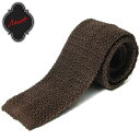 〈ASCOT アスコット〉上質 ニットタイ シルク ネクタイ ブランド ブラウン 茶色 ドイツ製 オールシーズン お洒落 スーツ ビジネス ビジカジ フォーマル...