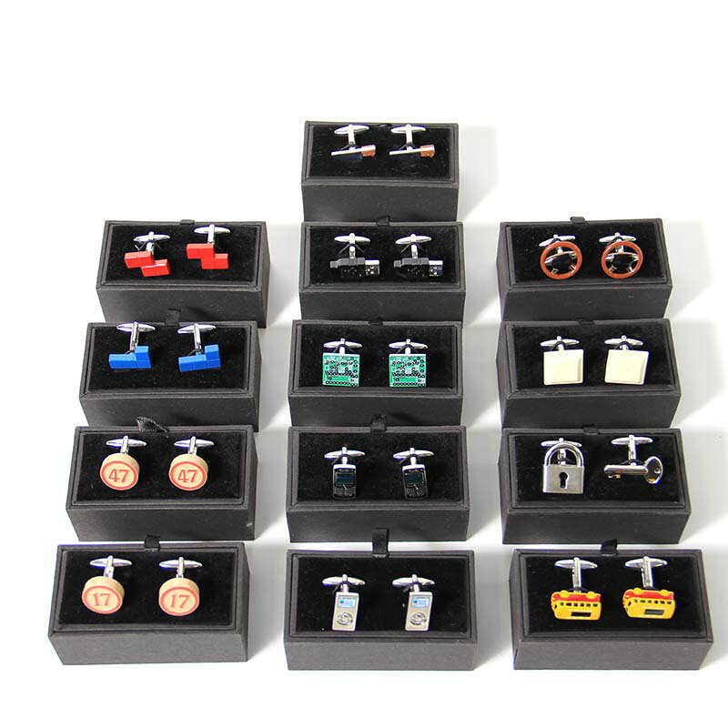 〈OX gemelos OXヘメロス〉カフリンクス カフス テトリス スクールバス 携帯電話 ナイフ ホワイトチョ..