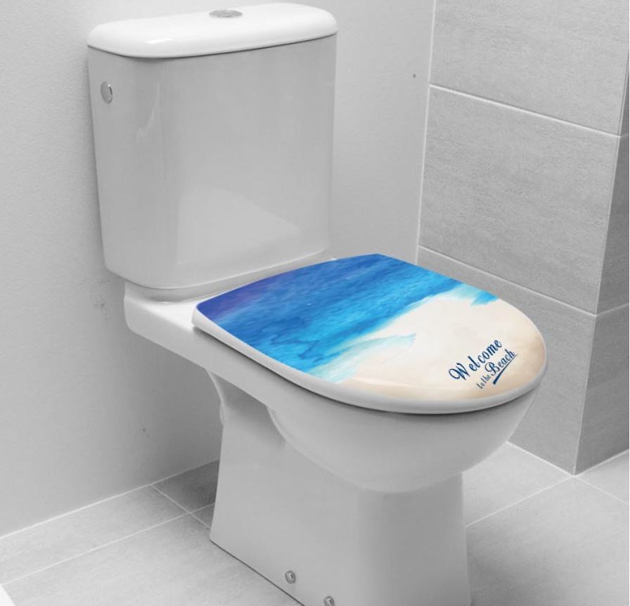 送料無料 トイレステッカー WCステッカー 便座シール ウォールステッカー ウォールシール トイレ用 便器の蓋 トイレデコレーション DIY 壁装飾 PVC 貼ってはがせる 防水 オシャレ アヒル 海 花のサムネイル