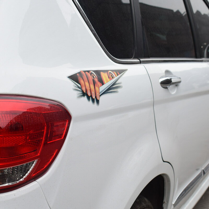 送料無料 カーステッカー デザインステッカー 3Dステッカー シール 立体感 車用品 カー用品 トリックアート だまし絵 カーアクセサリー キャラクター