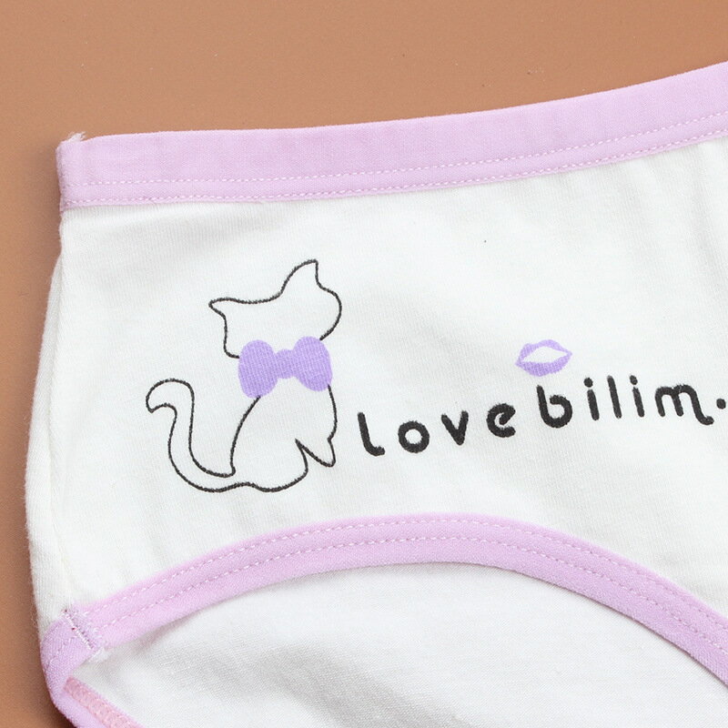 送料無料 ジュニアブラジャー ショーツ 上下セット ハーフトップブラ パット付き スタンダードショーツ スポーツブラジャー ノンワイヤー インナー 下着 子供用 スポブラ 女の子 女児 女性下着 パンツ ジュニア キッズ ブラ 猫 ねこ 可愛い 3