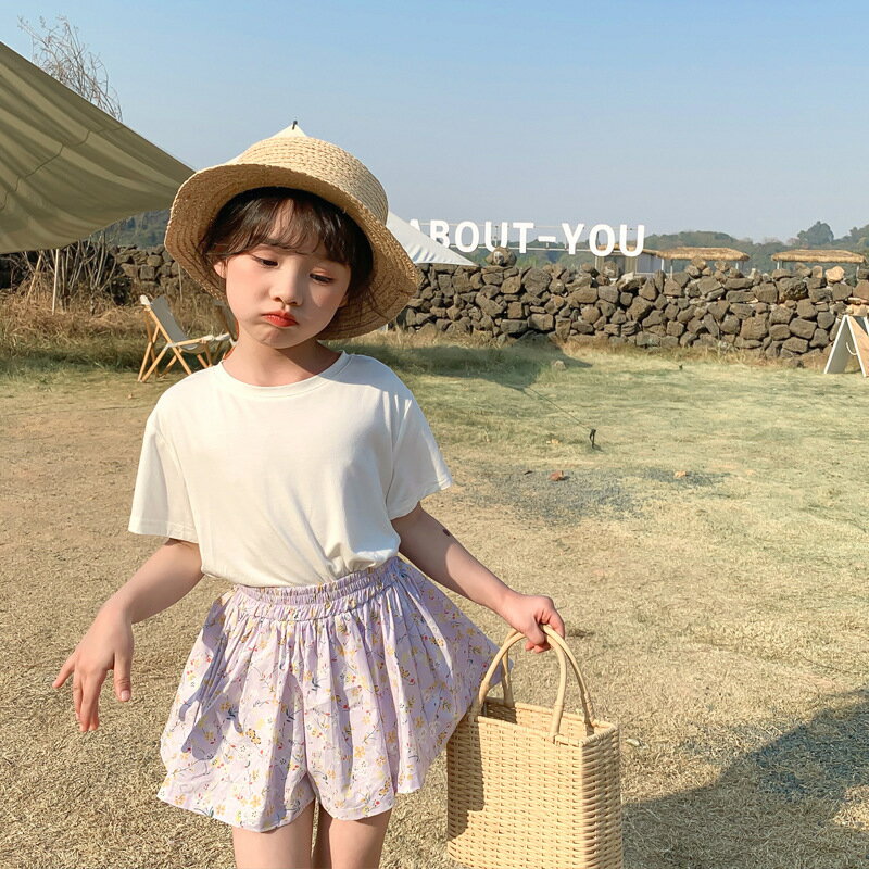 キッズ ベビー マタニティ 洋品 洋服 帽子 水着 雨具 キュロットスカート 送料無料 かわいい ショートパンツ おしゃれ 子供服 女の子 ボトムス 花柄 短パン 期間限定 スカート見え カジュアル