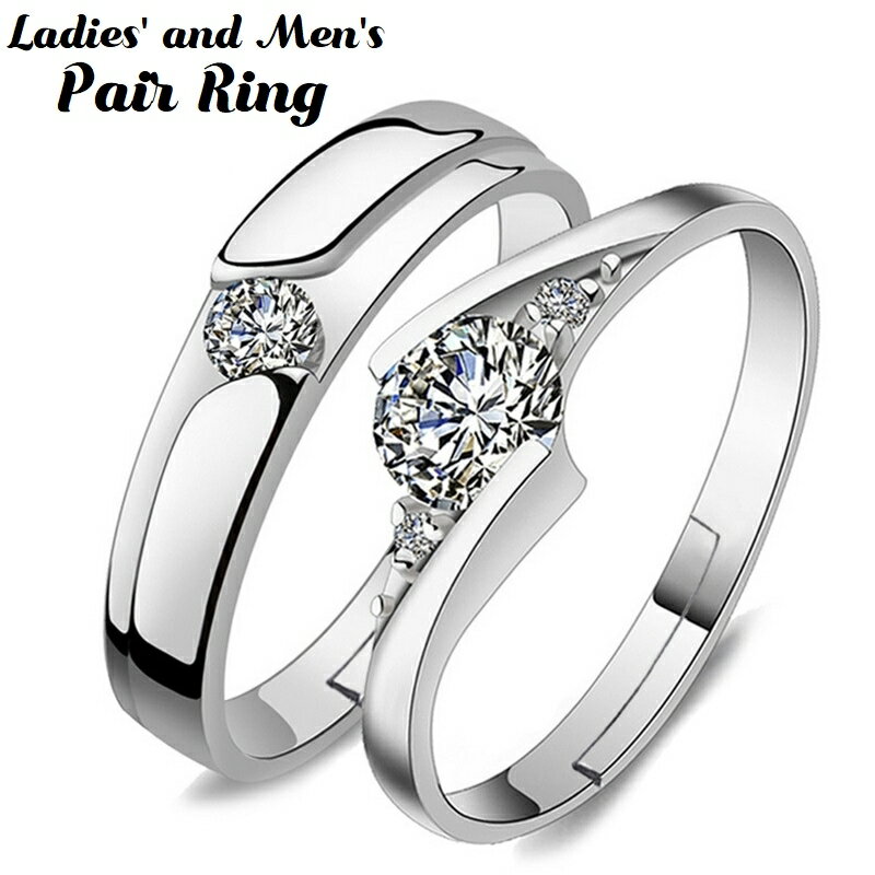 送料無料 指輪 ペアリング オープンリング レディース メンズ アクセサリー ラインストーン お揃い 恋人 夫婦 カップル シンプル 上品 プレゼント ギフト ...