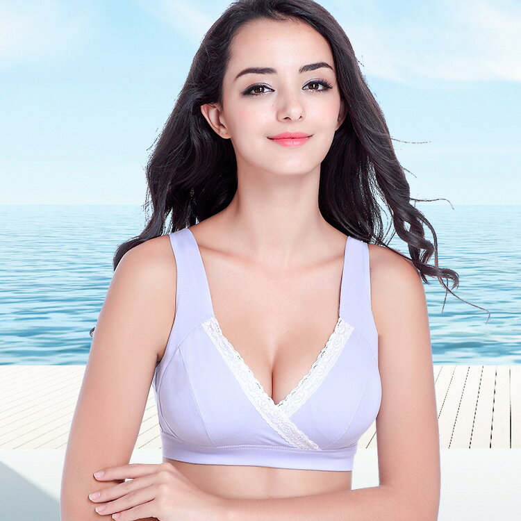 送料無料 マタニティブラ 授乳ブラ レディース 女性 婦人用 大きいサイズあり 2XL インナー 下着 クロスオープン 前開き カップ付き 背中ホック 3/4カップブラ レース ノンワイヤーブラ ブラジャー 産前 産後 ゆったり ママ お母さん 妊婦 出産準備 無地 単色 ドット 水玉模 2