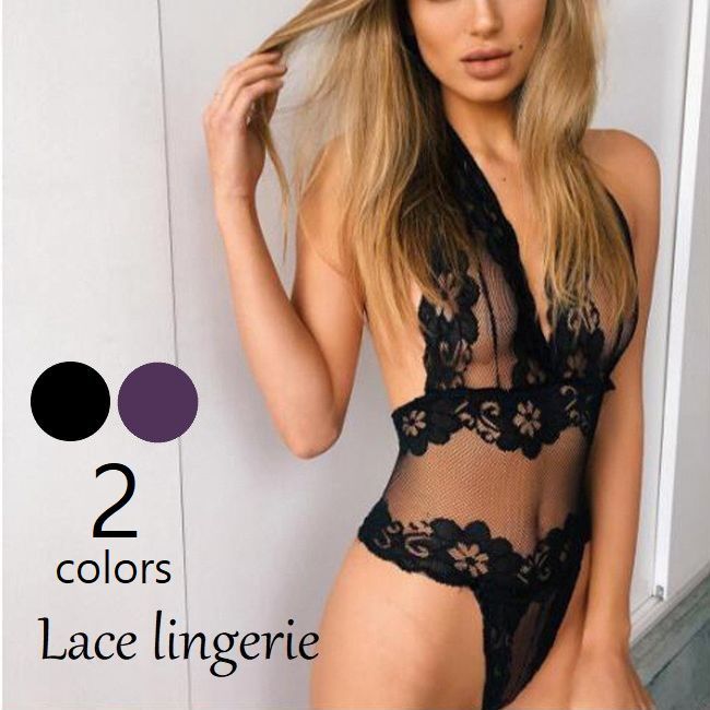 送料無料 ボディスーツ シアーレース キャミ ロンパース レディース インナー ランジェリー テディ スカラップ 花柄 刺繍 セクシー 透け感 ハイレグ パープ...
