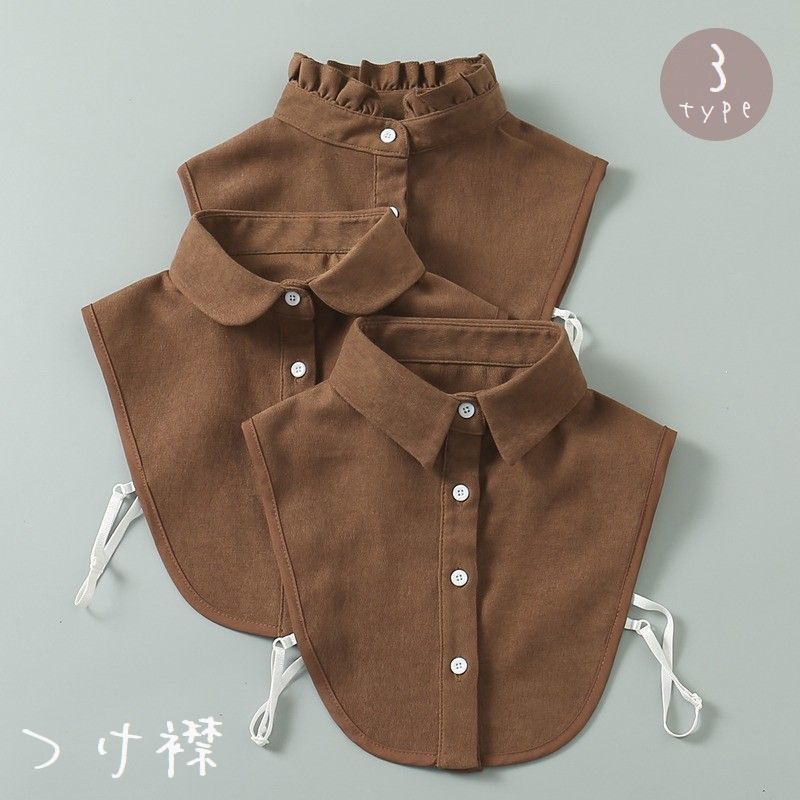 送料無料 つけ襟 付け襟 レディース 女性用 レギュラーカラー ラウンドカラー スタンドカラー 丸襟 フ..