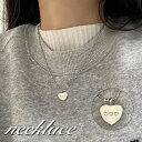 送料無料 ネックレス ペンダント レディース 女性 アクセサリー チェーン ハート シルバーカラー シンプル おしゃれ 可愛い 首飾り お出かけ 普段使い ギフ...