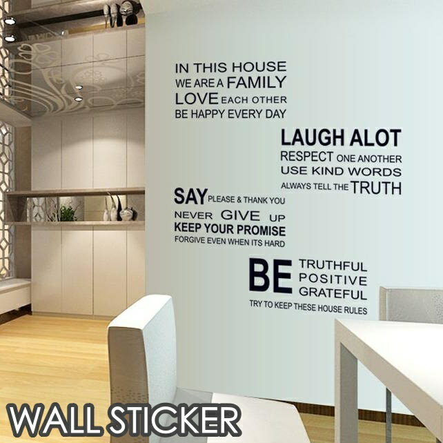 送料無料 ウォールステッカー 壁ステッカー 壁紙シール シール式 英字 英文 ルームデコレーション ウォ..