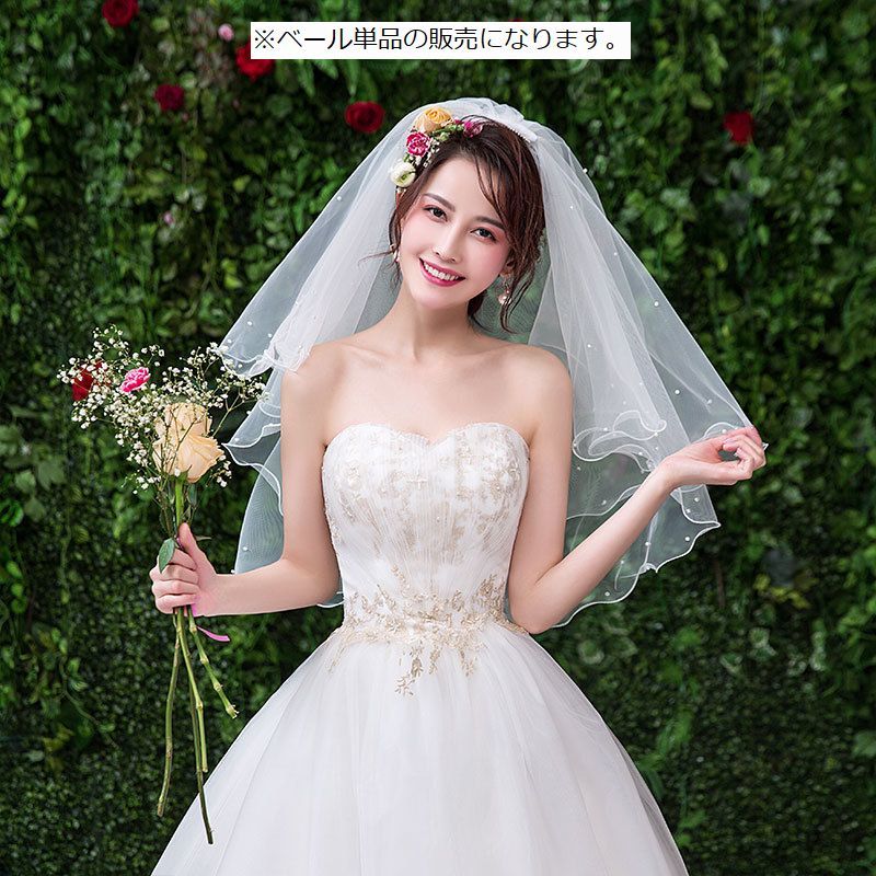 dolcissimoの送料無料 ウエディングベール 結婚式 服飾小物 レディース 女性 ウエディング ショートベール レース 小物 雑貨 ブライダル 花嫁 コスプレ イベント ハロウィン｜アングル2