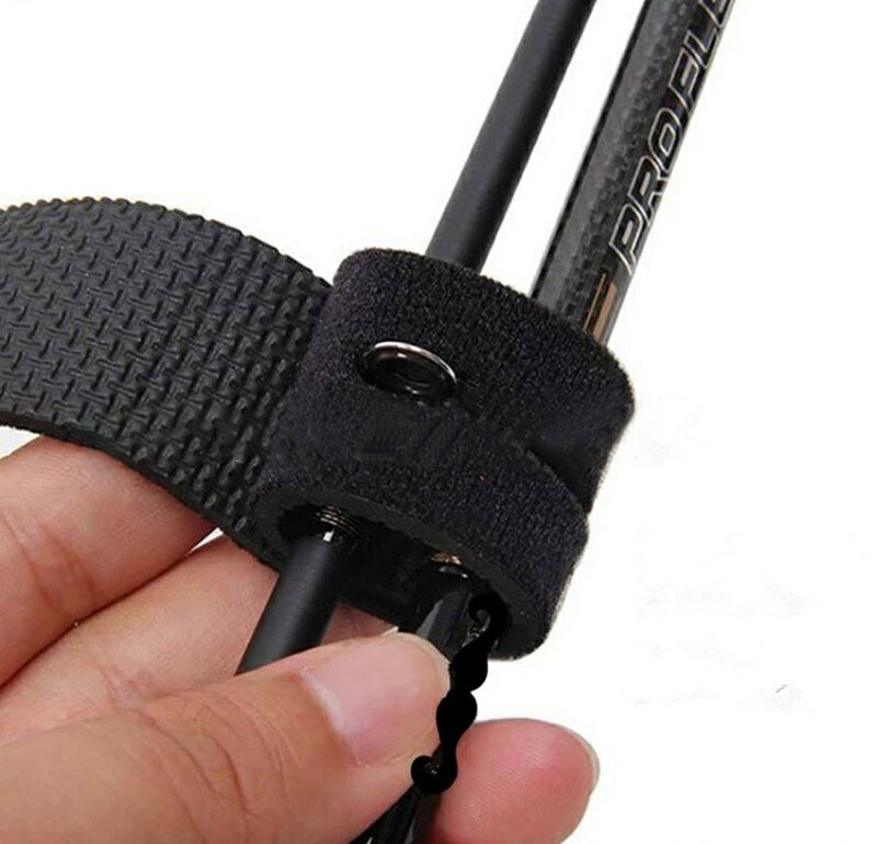 dolcissimoの送料無料 ロッドベルト 釣り竿バンド 結びバンド 釣り具用品 保護ベルト フィッシング用品 魚釣り 伸縮性 束ねる まとめる 伸びる 面テープ 単色 無地 迷彩柄 便利 整理｜アングル3