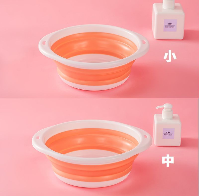 送料無料 洗面器 折りたたみ洗面器 洗面ボウル 洗い桶 たらい キッチン たためるバケツ コンパクト 洗顔 お出かけ 携帯用 アウトドア 持ち運び (3)