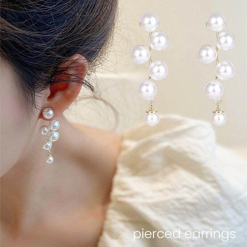 送料無料 ピアス レディース スタッドピアス パール調 フェイクパール 存在感 キャッチピアス 大きめ 上品 華やか ホワイト おしゃれ プレゼント ギフト エ...