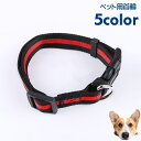 送料無料 首輪 カラー イヌ 犬 ネコ 猫 小型犬 中型犬 ペットグッズ Dカン ペット用品 お散歩グッズ ライン入り バックル 長さ調節可 シンプル カジュア...