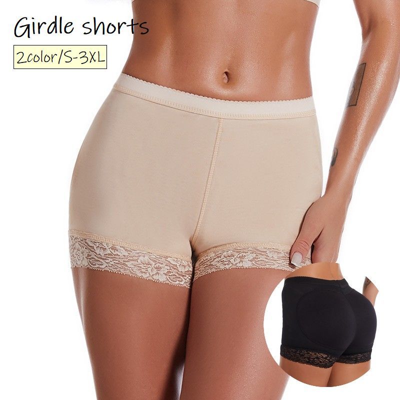 送料無料 ガードルショーツ ヒップアップショーツ レディース 女性 婦人 大きいサイズ 下着 パンツ インナー 補正下着 ボックスショーツ 無地 単色 シンプル...