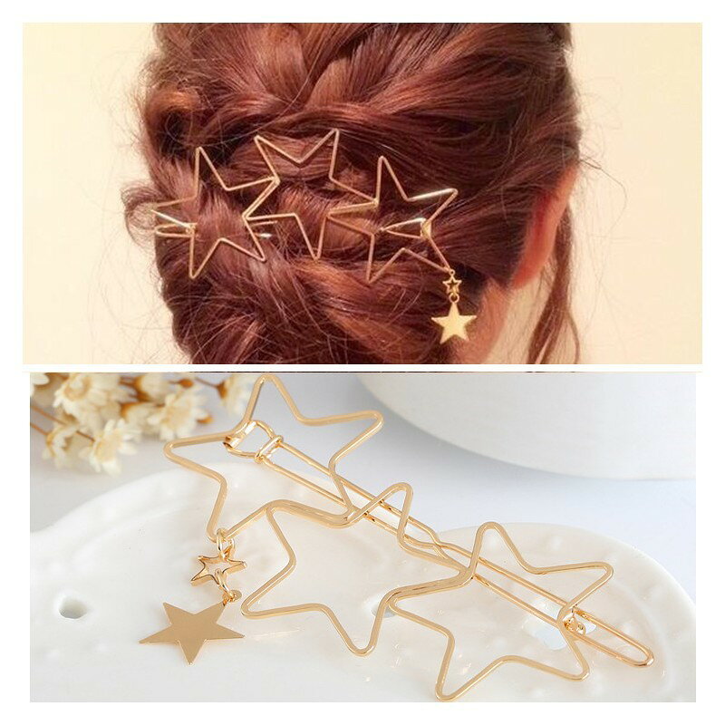 送料無料 ヘアピン ヘアクリップ ヘアアクセサリー 髪留め スター 星 ハート 細身 ...