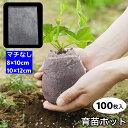 送料無料 育苗ポット 100枚入り 不織布 マチなし 苗ポットバッグ 不織布プランター 苗ポット 育成バッグ 園芸 植栽 植物 農園 セルトレイ 園芸プランター...