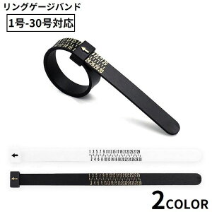 送料無料 リングゲージバンド 指輪サイズゲージ 日本標準規格 指のサイズ計測用 測定 1号-30号対応 プロ仕様 ブラック ホワイト 黒 白