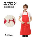 送料無料 エプロン H型 首掛け シンプル 女性用 男性用 メンズ レディース カフェエプロン 防水 防汚 無地 おしゃれ ポケット付き 汚れにくい 掃除 料理...