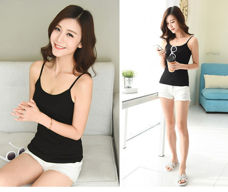 送料無料 キャミソール レディース 女性 インナー トップス ノースリーブ 袖なし 単色 無地 シンプル ベーシック 定番 婦人服