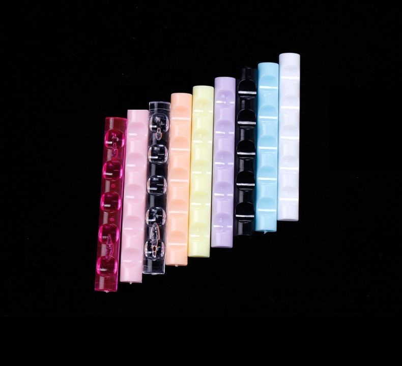 送料無料 ネイルブラシスタンド メイクブラシホルダー ネイル用品 ネイルアート ジェルネイル 5本収納 筆置き 横置き スリム シンプル