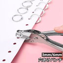 送料無料 穴あけパンチ 1穴 3mm 6mm ハンディ 丸穴 ルーズリーフ ファイリング プリント 書類整理 事務用品 紙 ハンド 文房具 文具 まとめる 便利...