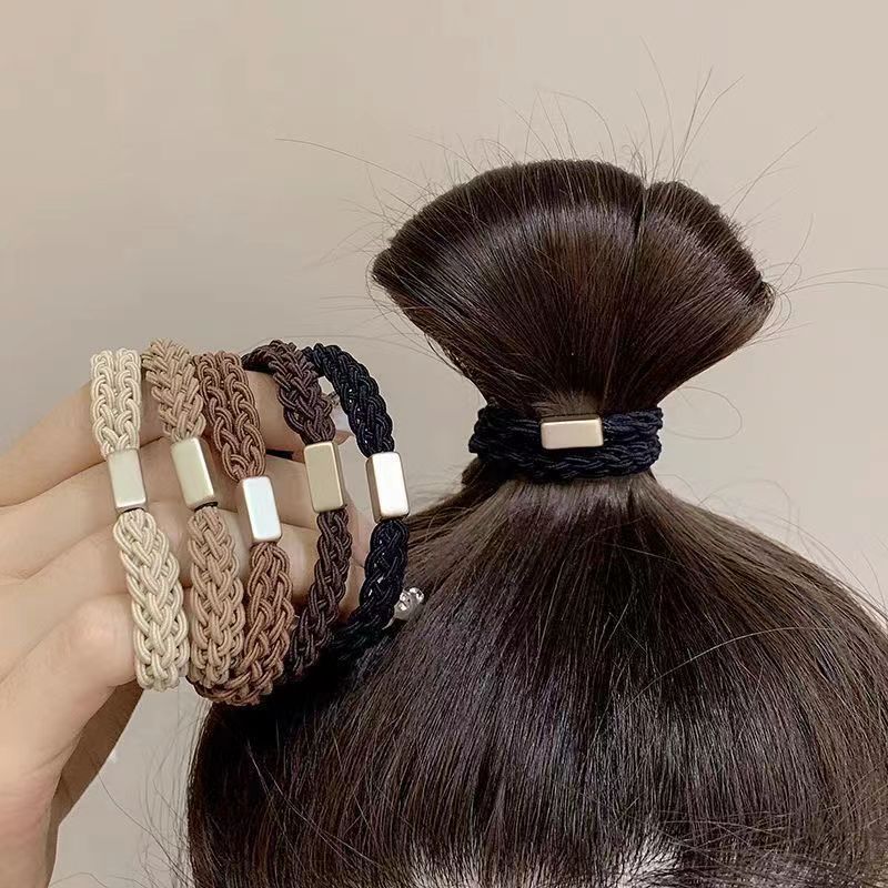 送料無料 ヘアゴム 髪ゴム ツイスト編みデザイン ヘアアクセサリー レディース 女...