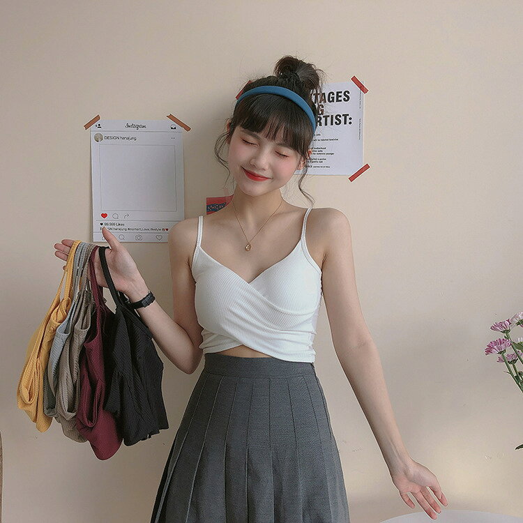 送料無料 ブラトップ カップ付き キャミソール インナー 女性下着 レディース カシ...