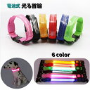送料無料 首輪 犬用 光る首輪 LED 犬 猫 イヌ ネコ ペット用品 リチウム 小型犬 お散歩 早朝 夜間 安全対策 電池式 軽量 きれい カラバリ豊富
