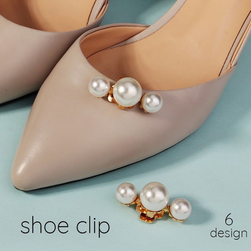 送料無料 シューズクリップ 1対 シューパーツ シューズアクセサリー 靴 アクセサリー 高級感 上品 フェイクパール ヒール おしゃれ 定番 かわいい 結婚式 ...