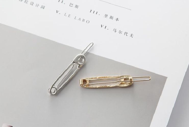 送料無料 ヘアピン ヘアクリップ 安全ピン風 レディース 女性 ヘアアクセサリー フ...