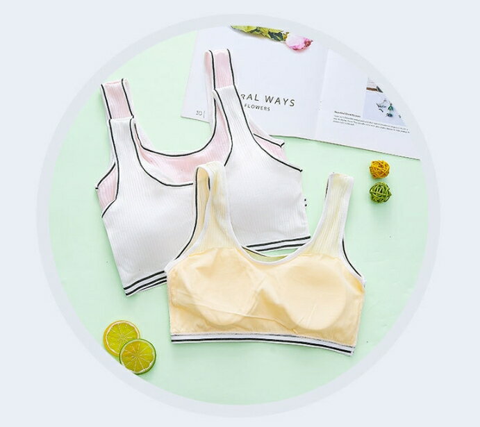 送料無料 ジュニア ブラジャー ショーツ 上下セット ハーフトップ ジュニアブラ キッズ インナー ファーストブラ スポーツブラ 下着 女の子 シンプル ライン リボン 小学生 中学生 ノンワイヤーブラ 学生 パッド付き ナイトブラ ショーツセット 運動 ベストタイプ ストレスフ 3