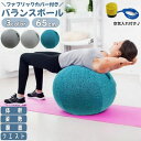 送料無料 バランスボール ファブリックカバー付き 空気入れ付き 65cm 体幹トレーニング 椅子 イス チェア 腹筋 ウエスト インナーマッスル エクササイズ ダイエット おしゃれ スタイリッシュ(4)