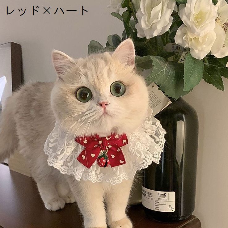送料無料 ペット用スタイ 犬用 猫用 よだれかけ チョーカー アクセサリー 首飾り ...
