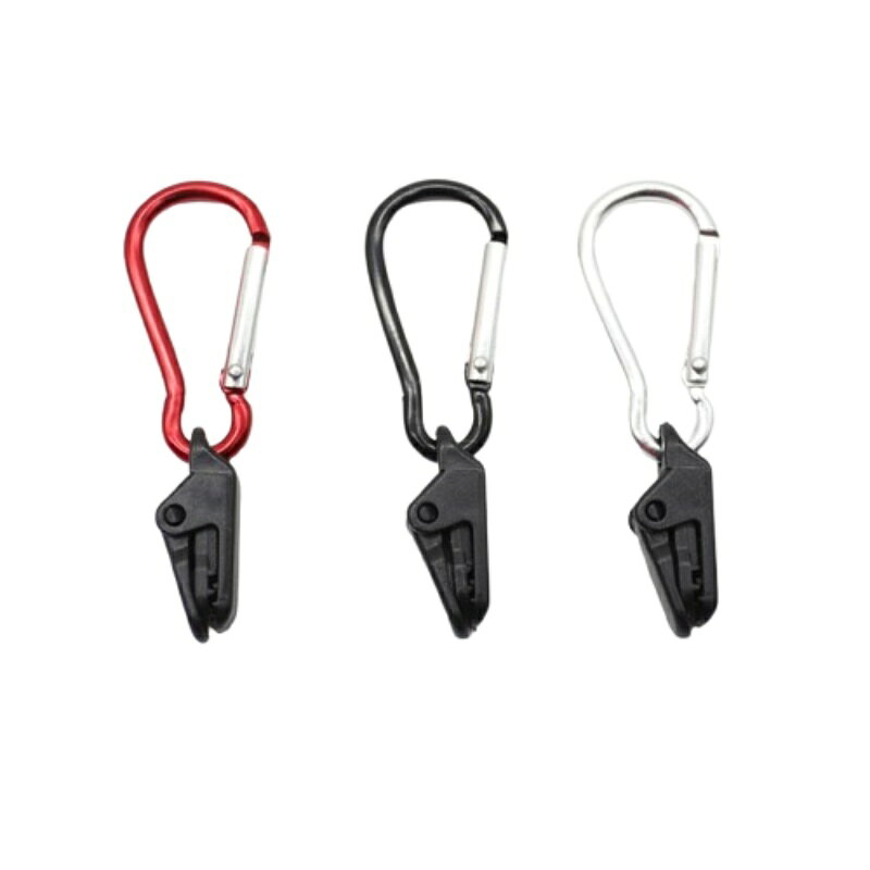 送料無料 テントクリップ タープクリップ 10個セット アウトドア用品 キャンプ用品 カラビナ付き ワニ口 アリゲーター型 屋外 テント kobe-s-10114113 dolcissimo サンプル画像2