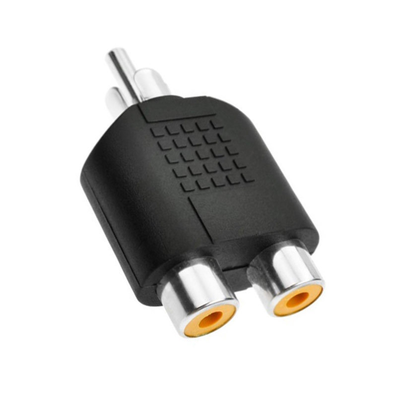 送料無料 2分配アダプター 分配プラグ 2分配プラグ RCA 音響機器 音楽機器 マイク ヘッドホン スピーカー 家電製品 車載機器