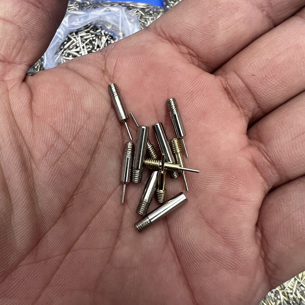 送料無料 腕時計用ピン抜き器 10個セット 10個入り シンプル 腕時計 バンド ベルト ピン 取り外し ピン外し サイズ調整 交換 修理 腕時計工具 シルバーカラー ゴールドカラー