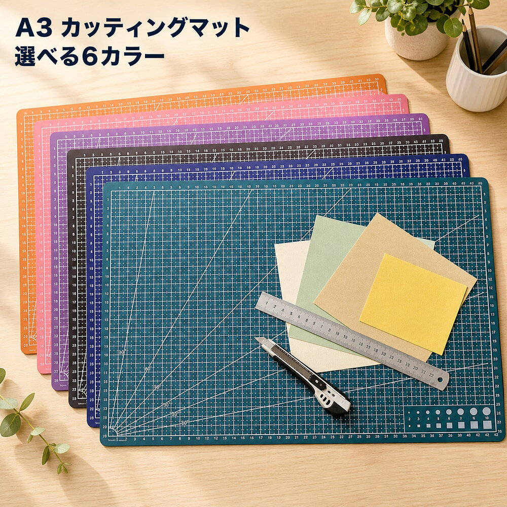 送料無料 カッティングマット カッターマット カッティングパッド A3 文房具 作業マット DIY 工作 クラフト ハンドメイド 手芸 裁縫