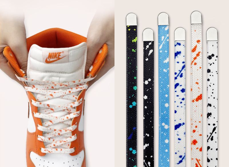 送料無料 靴紐 靴ひも くつひも シューレースロック付 子供 大人 男女兼用 ゴム 平紐 平型 結ばない ほどけない スニーカー シューズ