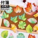 送料無料 付箋 メモ帳 30枚入り 粘着 忘備録 リーフ 葉っぱ クローバー 紅葉 イチョウ 便箋 電話メモ かわいい おしゃれ 便利 文具 文房具 オフィス用品 事務用品 紙製品