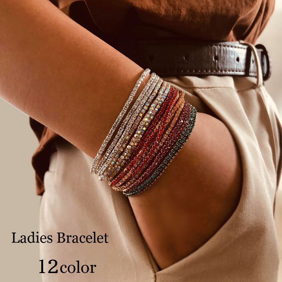 送料無料 テニスブレスレット 腕輪 レディース アクセサリー ラインストーン 細め 華奢 キュービック 四角 ファッション小物 女性用 婦人 シンプル おしゃれ...