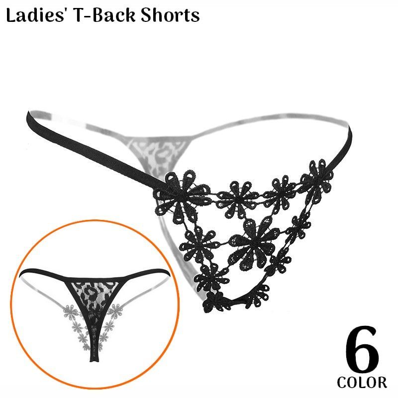送料無料 Tバックショーツ ヒップハンガー レディース 勝負下着 セクシーランジェリー レース 花柄 ローライズ ハイレッグ シースルー