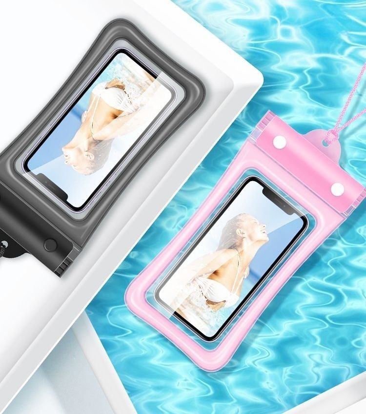 スマホ用防水ケース 防水ポーチ 防水バッグ スマートフォン用 ストラップ付き 防水...