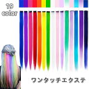 送料無料 ワンタッチエクステ メッシュ レディース 女性 ヘアアクセサリー ロング ストレート カラフル つけ毛 ヘアアレンジ おしゃれ