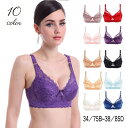 送料無料 3/4カップブラ ブラジャー 単品 インナー 下着 レディース 女性 3/4カップ レース 透け感 セクシー 大人女子 花柄 単体 単色 薄めパッド ...