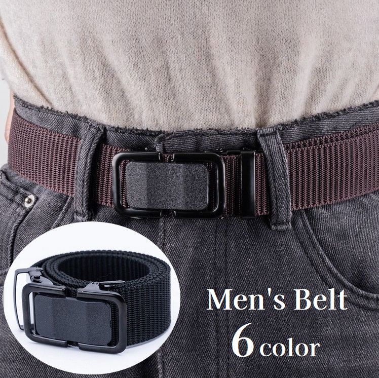 送料無料 ベルト メンズ 男性用 穴なし 無段階調整 ガチャベルト 作業ベルト ワークベルト ナイロン 長さ調節可能 穴無し カジュアル おしゃれ アウトドア 登山 仕事
