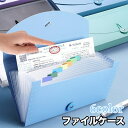 送料無料 ファイルケース ドキュメントファイル 13ポケット 書類ケース 蛇腹 ジャバラ プリント整理 持ち運び クリアポケット じゃばら 収納 日用品雑貨