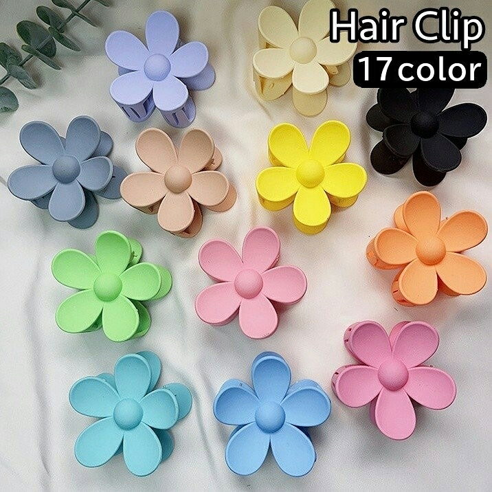 楽天市場】ヘアクリップ 花（カラーブルー）の通販